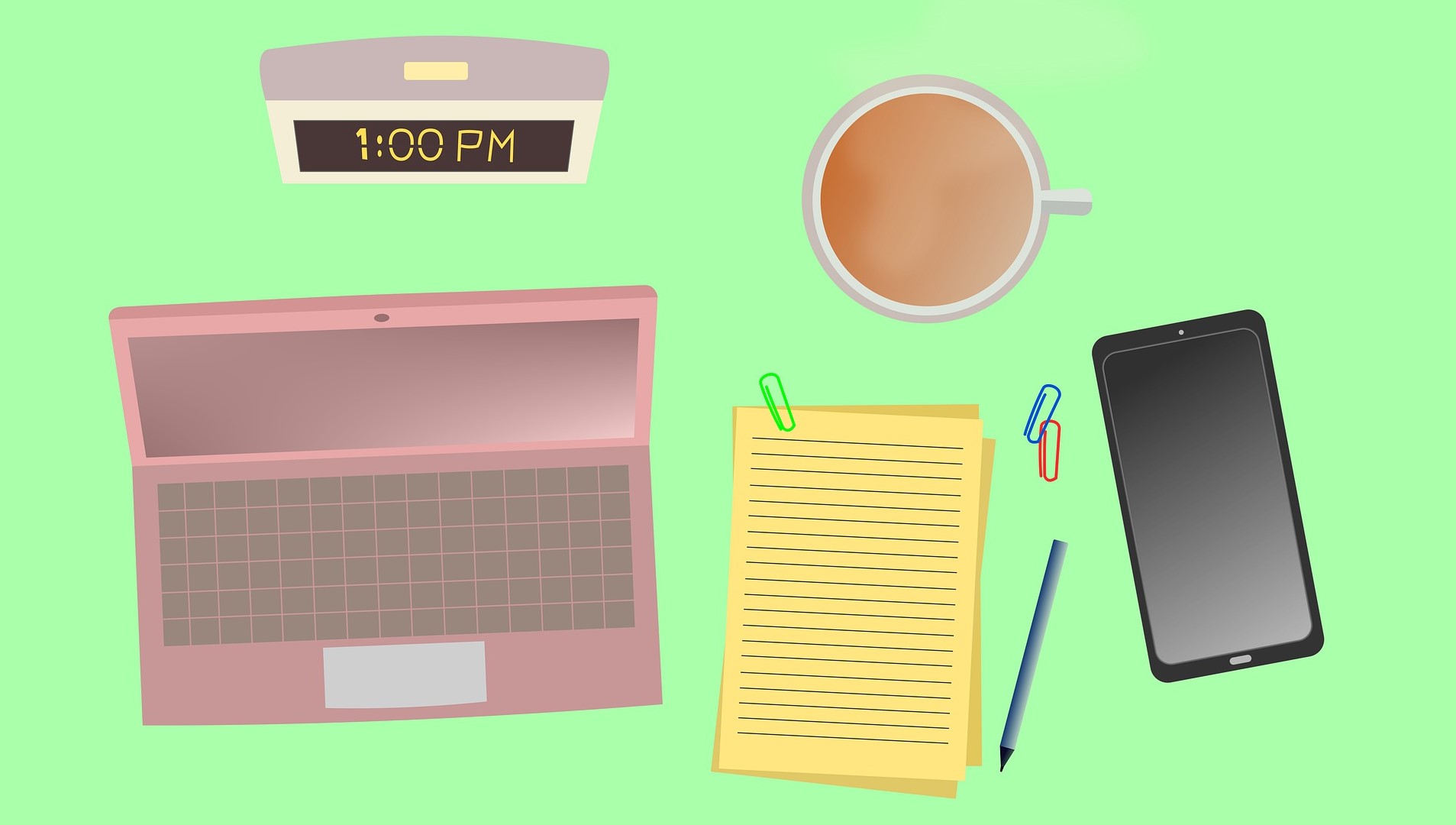 cartoon of a desktop